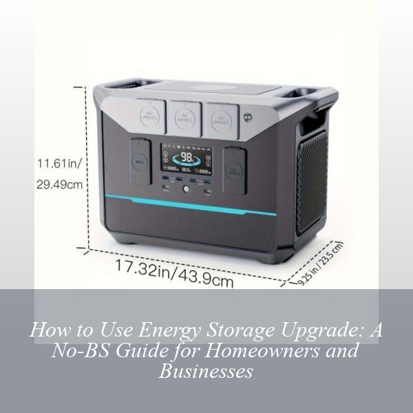 How to Use Energy Storage Upgrade: A No-BS Guide for Homeowners and Businesses